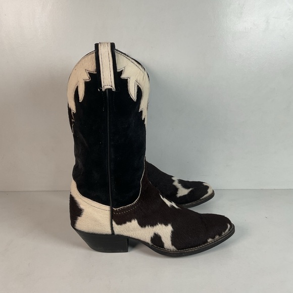 Vintage Larry Mahan Cow Hair Cowgirl Pony Boots 8 B - Picture 12 of 16